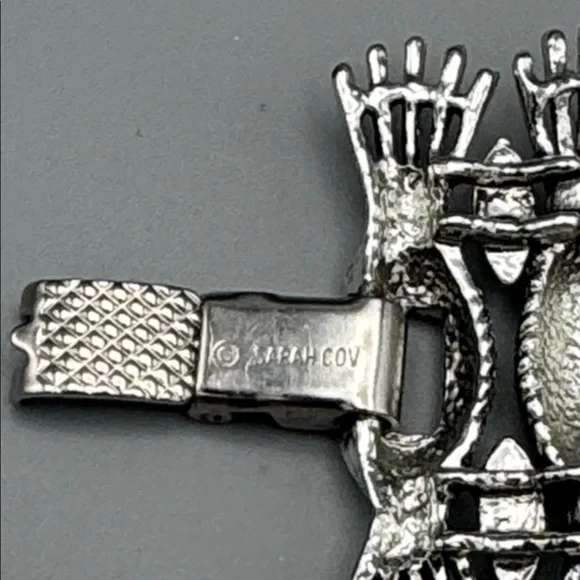 Vinage Sarah Coventry Simply Elegant Art Deco Statement Panel Bracelet - Picture 5 of 6